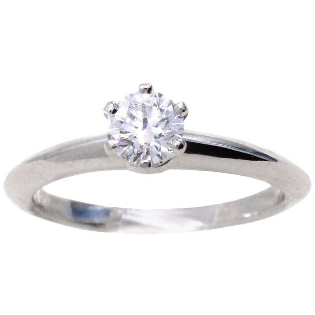 Agape Round Cut 4-Prong Tiffany Style Engagement Ring
