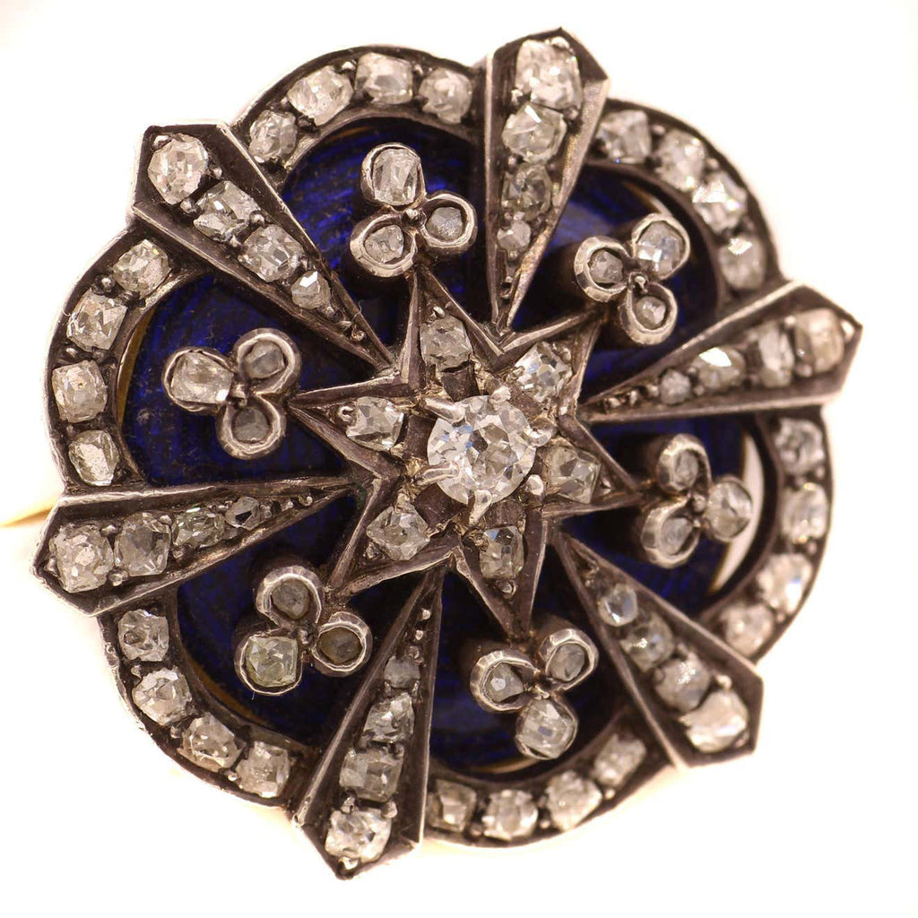 Victorian-Era Ribbon Old-Mine Cut & Old-Rose Cut Diamond Brooch – Van Rijk