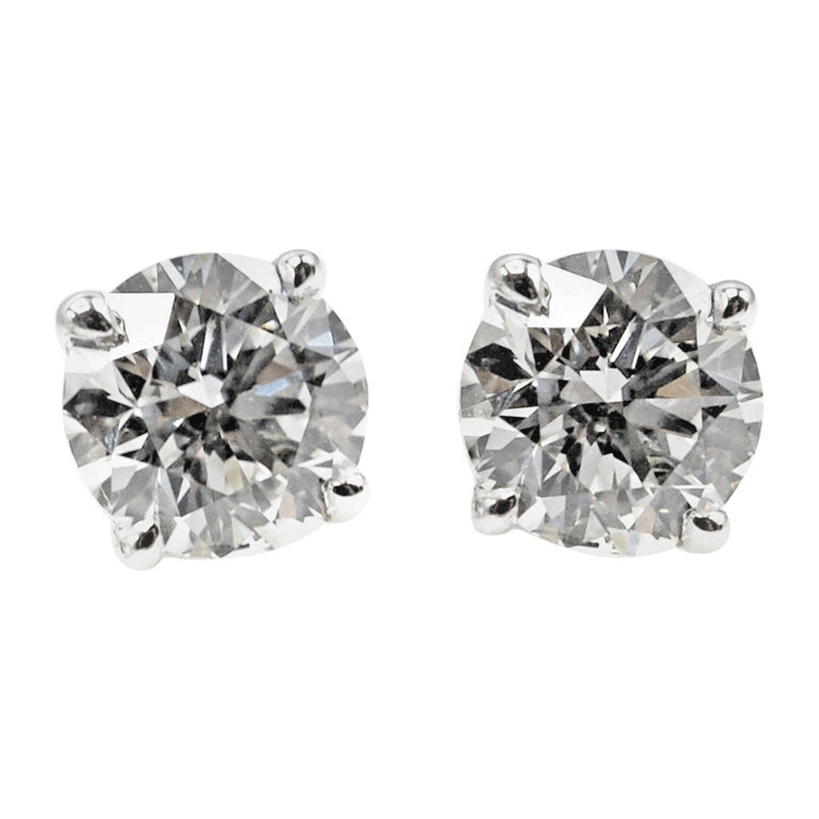 Gia certified hot sale diamond earrings